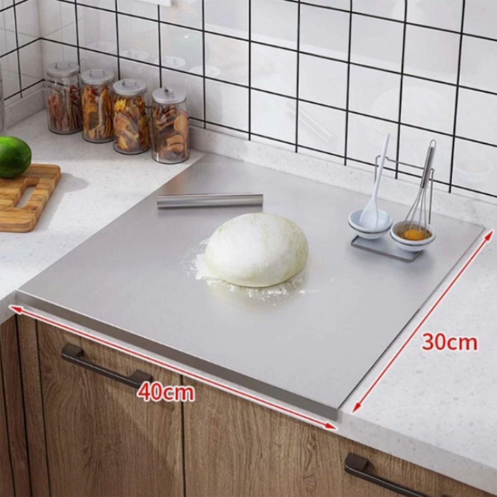 Kitchen And Baking Tools - Roestvrijstalen snijplank met antiaanbaklaag, dubbelzijdig, voor
