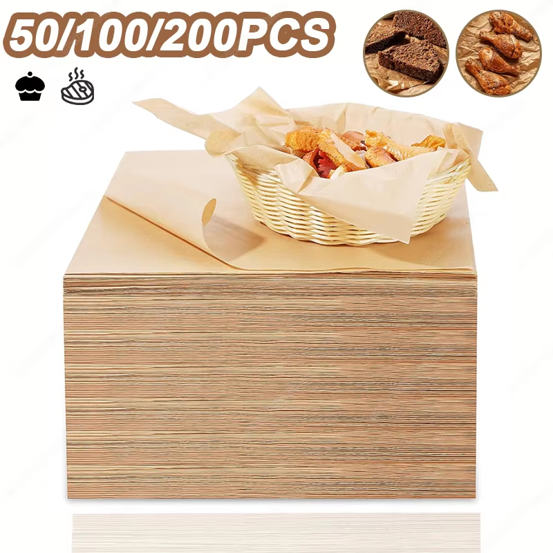 Kitchen Bakery - 50/100/200PCS Bakpapier Perkament Bakplaat Oven Lucht