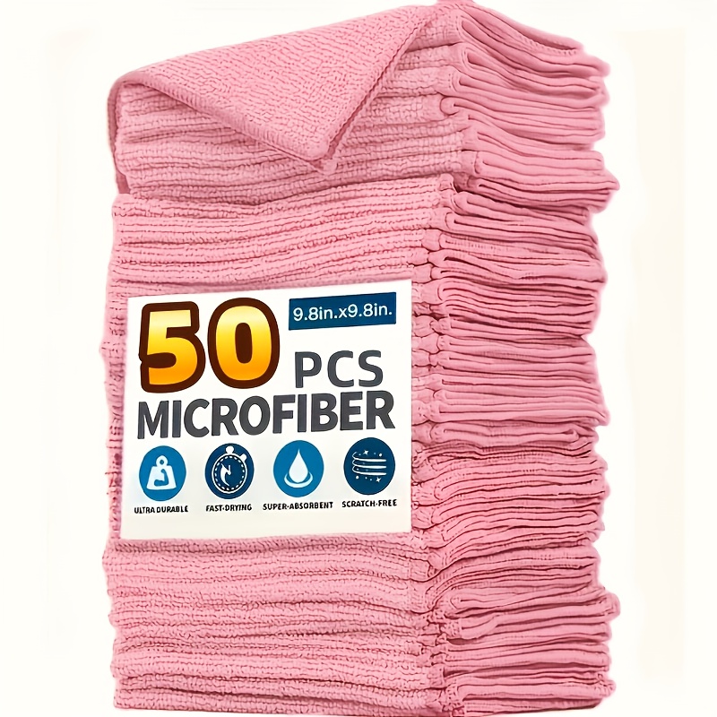 Kitchen Baking Mixer - 1-50 Stuks Lichtroze Microfiber Keukenhanddoeken Super