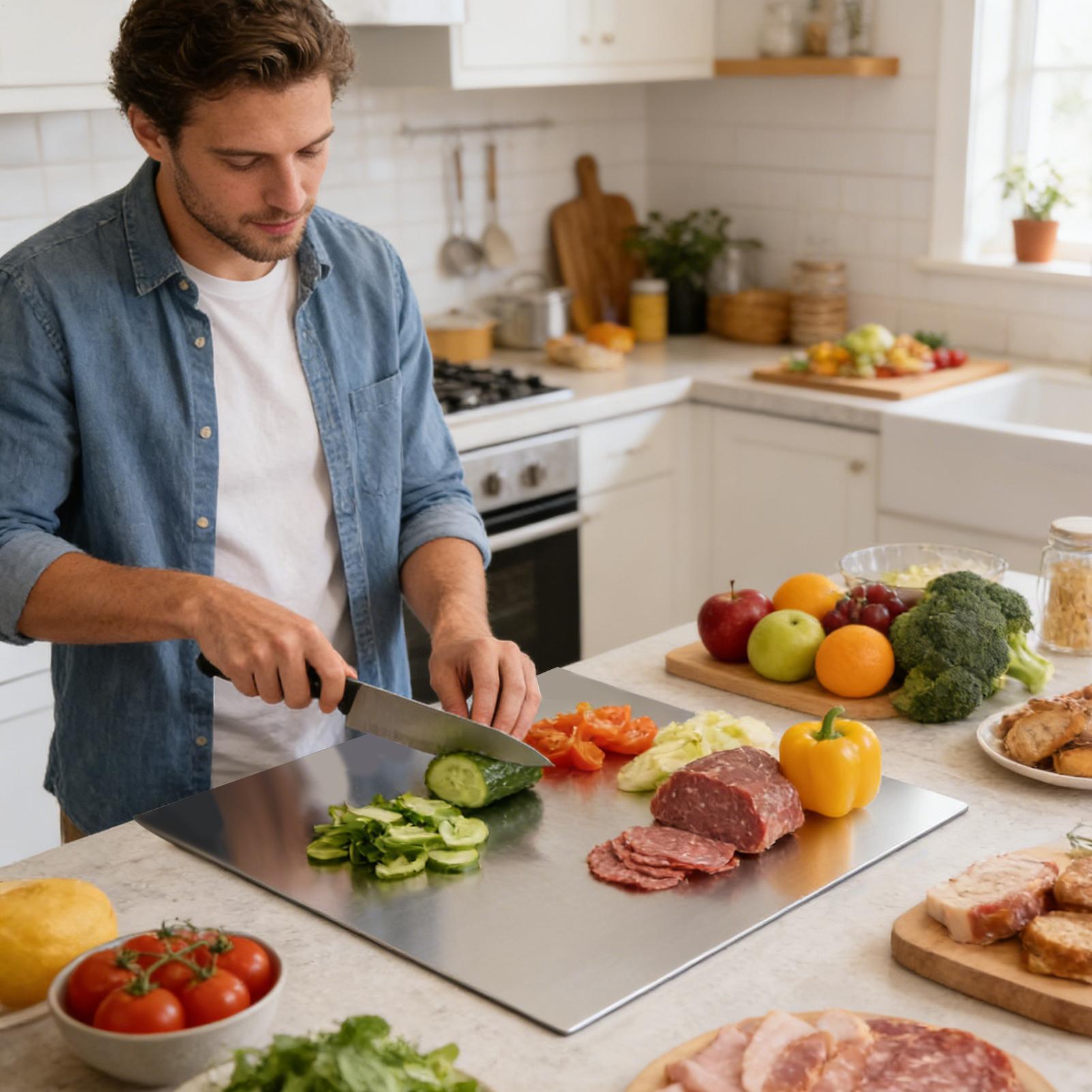 Roestvrijstalen snijplank met  - Kitchen And Baking Tools recensie en prijs