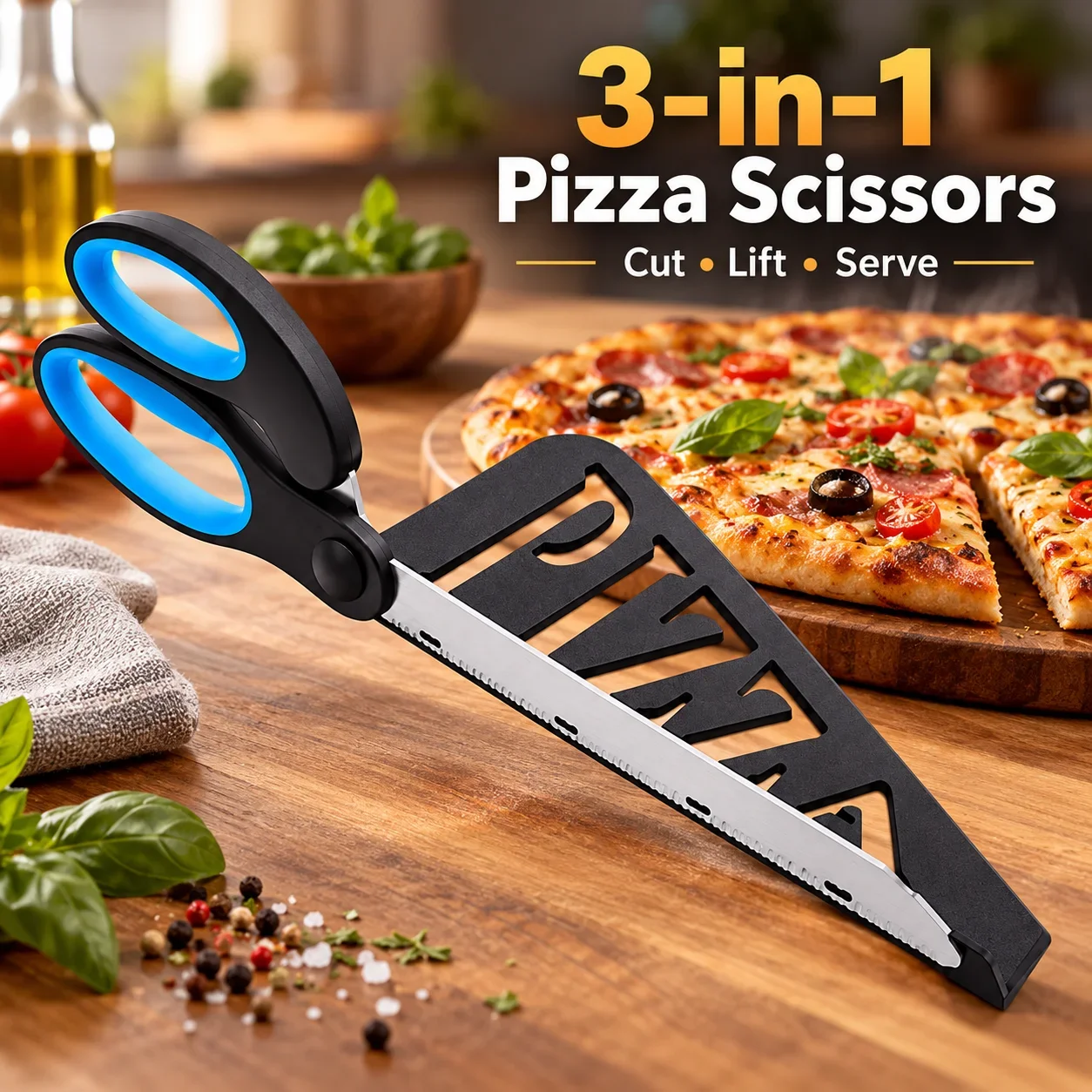 Pizza-schaar van roestvrij sta - Kitchen Shears In Baking recensie en prijs