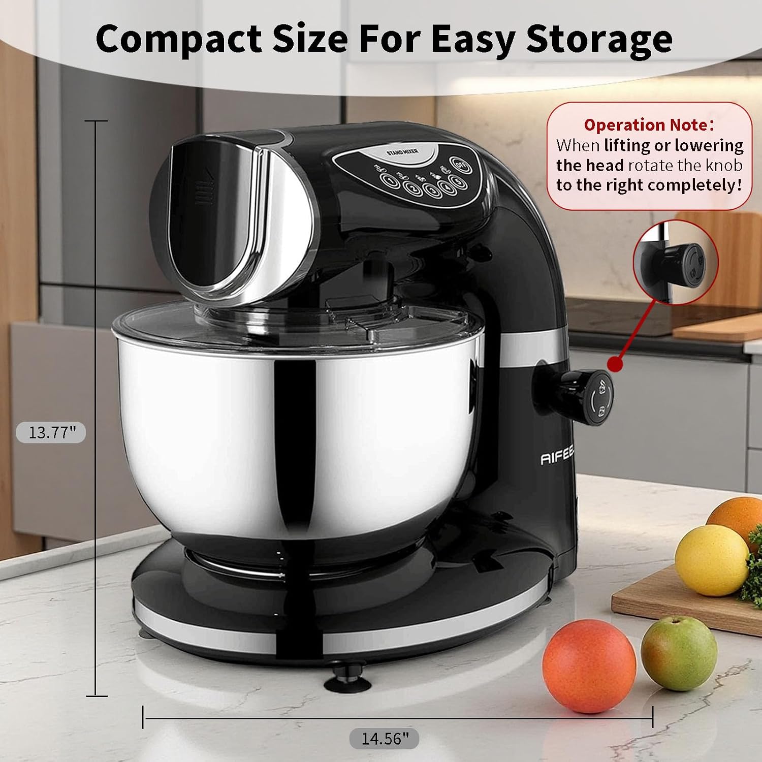 Zwarte elektrische staande mix - Stand Mixer Bowl recensie en prijs