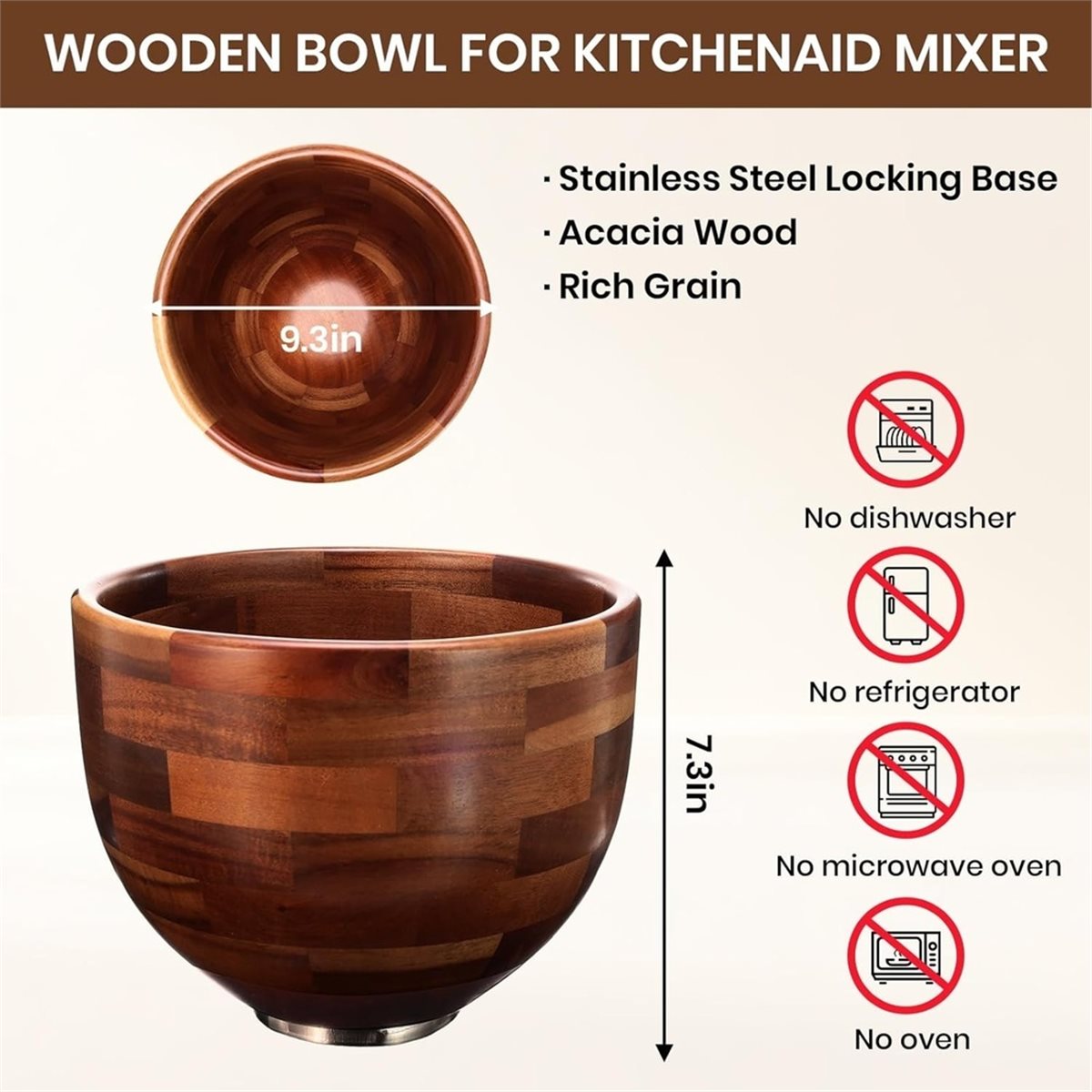 update. Houten mengkom voor Ki - Stand Mixer Bowl recensie en prijs